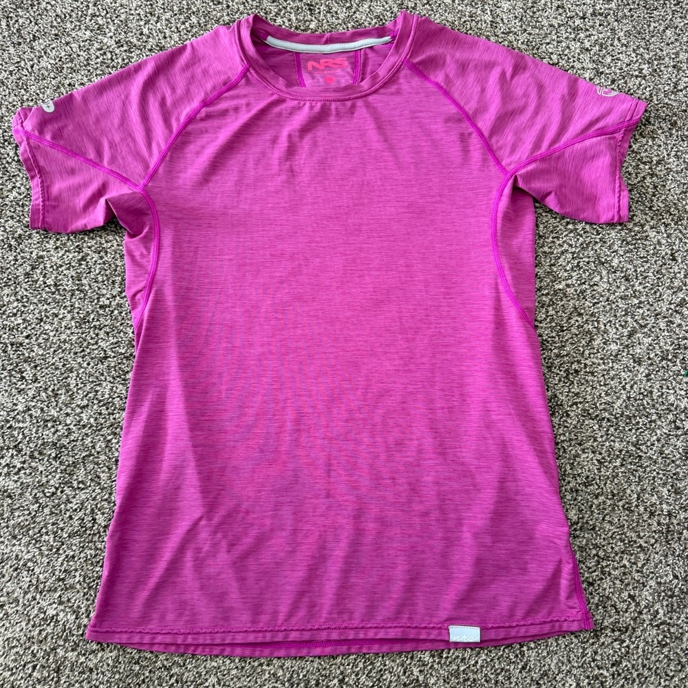NRS H2Core Silkweight Short Sleeve Top UPF 50+ Women's Size S Pink